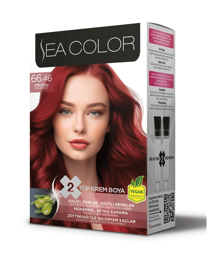 Sea Color Set Saç Boyası 66.46 ATEŞ KIZILI