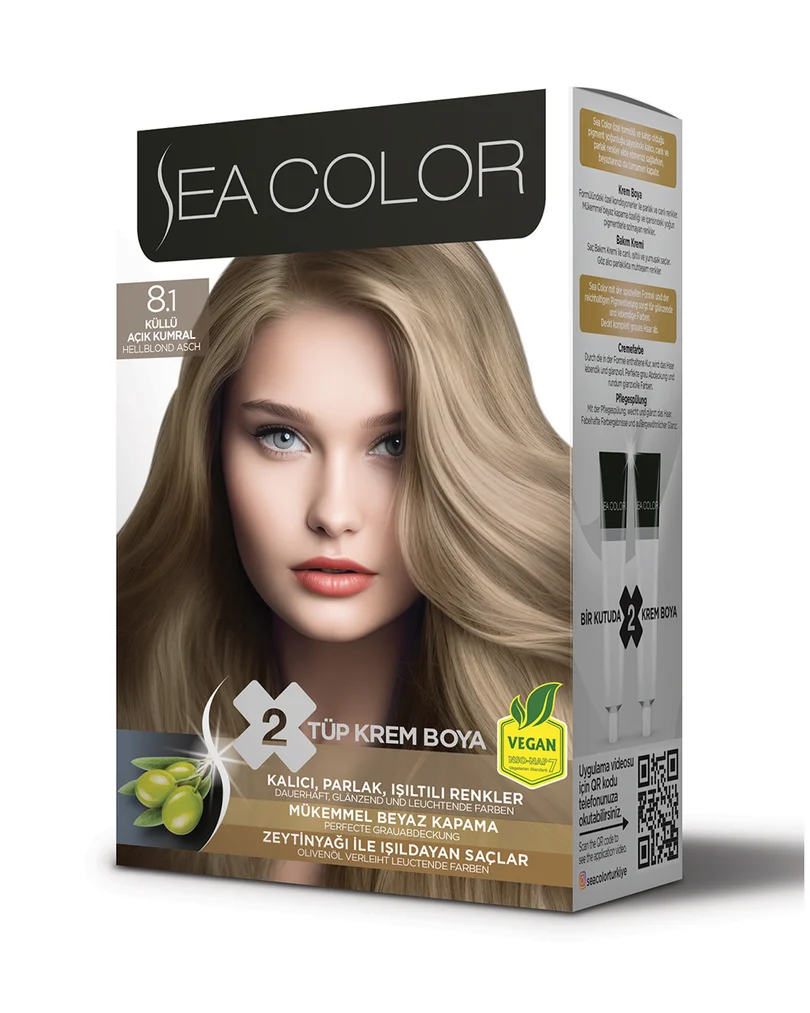 Sea Color Set Saç Boyası 8.1 KÜLLÜ AÇIK KUMRAL