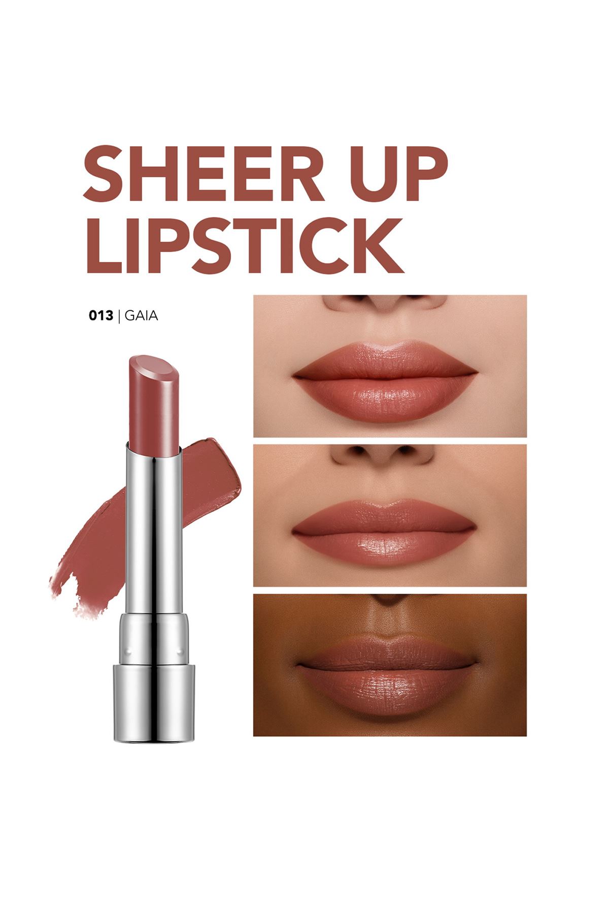 Flormar Sheer Up Yarı Transparan & Parlak Bitişli Nemlendirici Ruj 013 Gaia