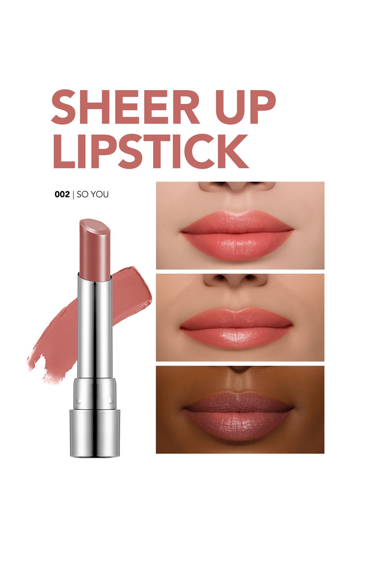 Flormar Sheer Up Yarı Transparan & Parlak Bitişli Nemlendirici Ruj 002 So You