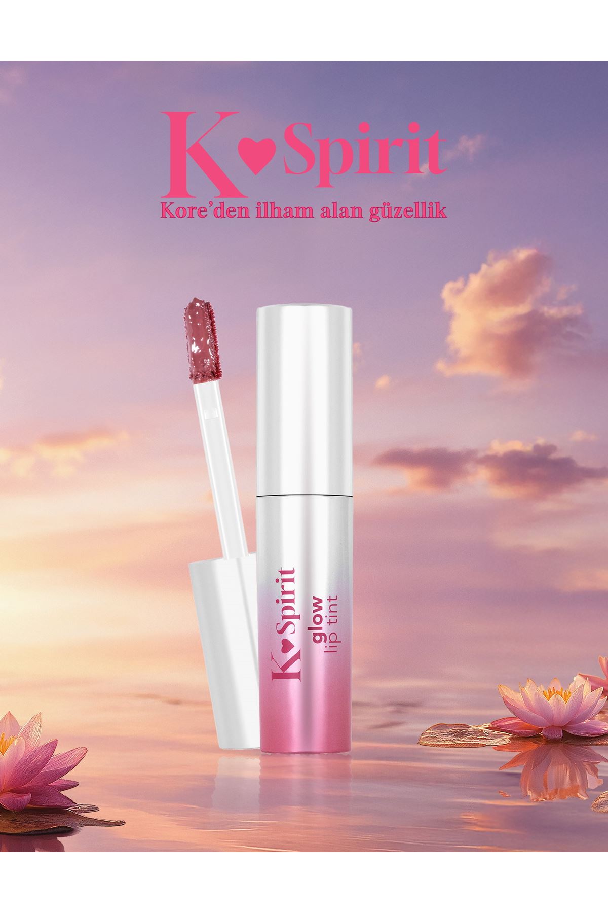 Flormar K-Spirit Glow Lip Tint Yoğun Nemlendirici & Işıltılı Uzun Süre Kalıcı Dudak Tint'i 003 Blossom Pop