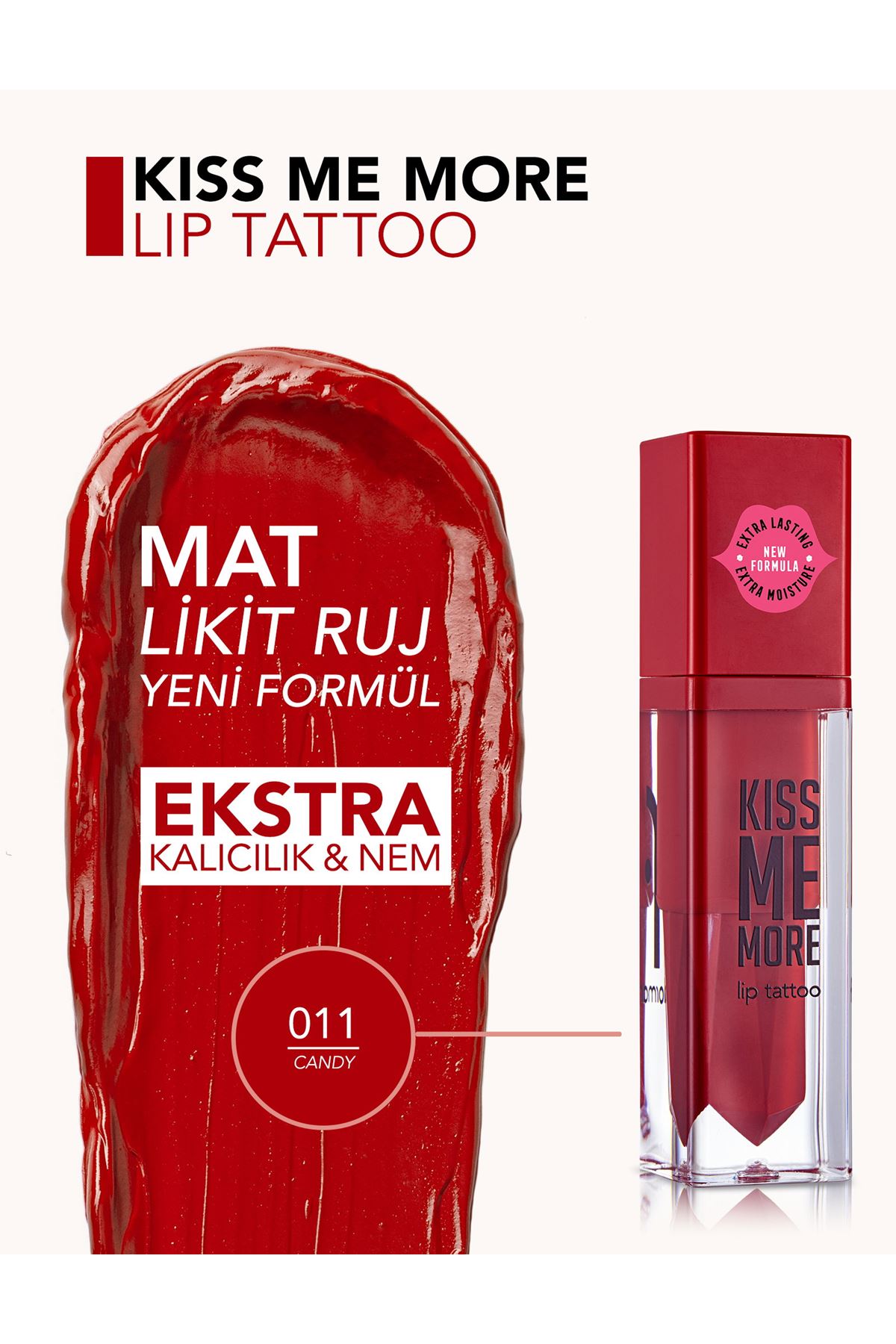 Flormar Kiss Me More Yüksek Pigmentli & Mat Bitişli Nemlendirici Likit Ruj 010 Choco