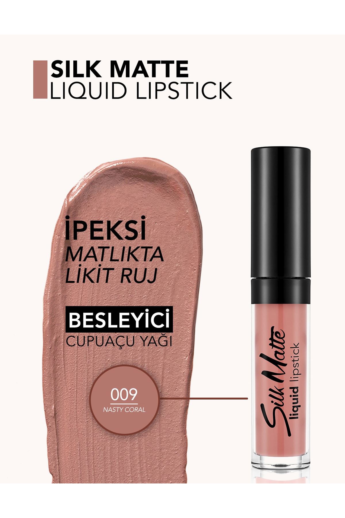 Flormar Silk Matte Yüksek Pigmentli & Mat Bitişli Nemlendirici Likit Ruj 058 Make It Memorable