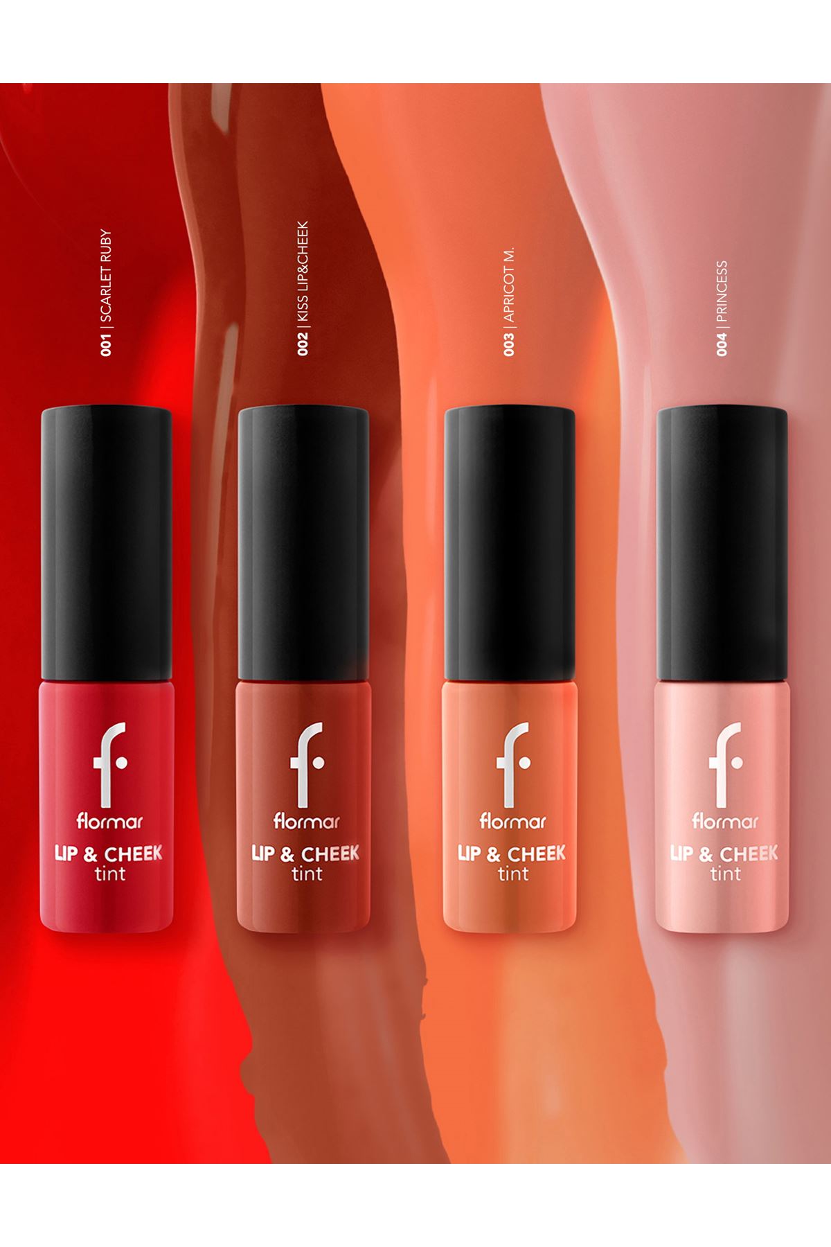 Flormar Lip & Cheek Tint Mat ve Kalıcı Su Bazlı Likit Dudak/Yanak Renklendiricisi 003 Apricot Marmalade