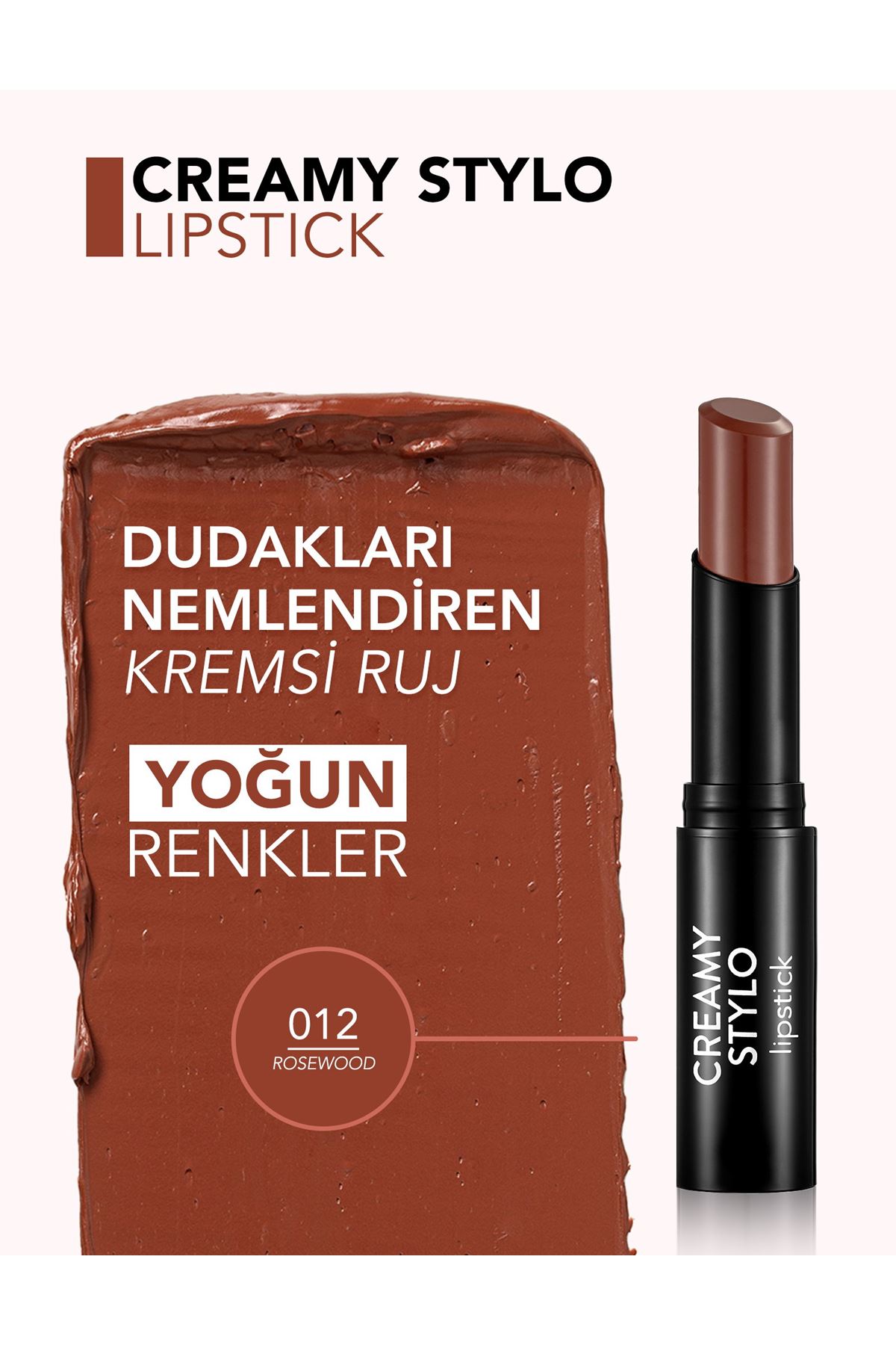 Flormar Creamy Stylo Yüksek Pigmentli & Yarı Parlak Bitişli Kremsi Ruj 006 Chestnut