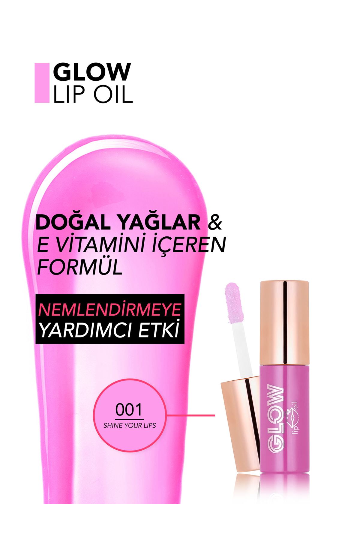 Flormar Glow Lip Oil Nemlendirici Etkili & Işıltılı Bitişli Renkli Dudak Yağı 002 Cocoa Kiss