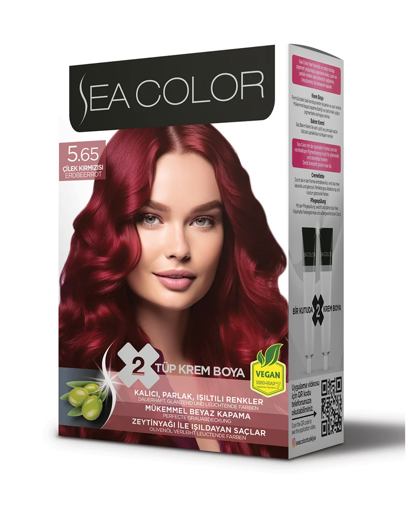 Sea Color Set Saç Boyası 5.65 ÇİLEK KIRMIZISI
