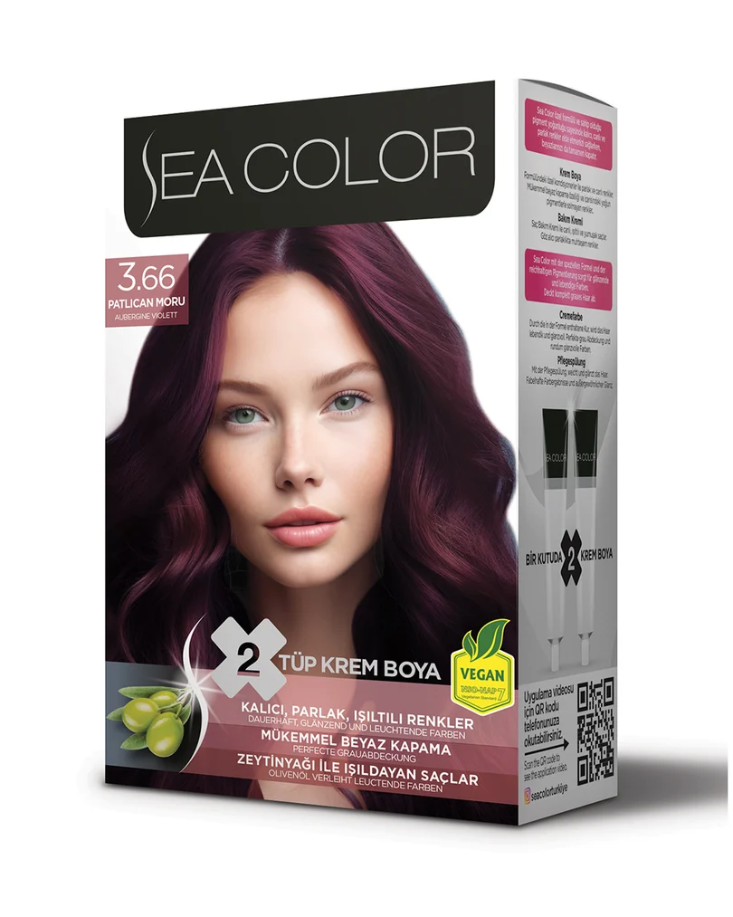 Sea Color Set Saç Boyası 3.66 PATLICAN MORU