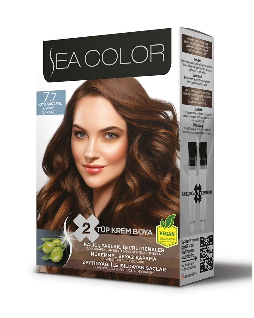 Sea Color Set Saç Boyası 7.7 KOYU KARAMEL