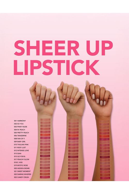 Flormar Sheer Up Yarı Transparan & Parlak Bitişli Nemlendirici Ruj 012 Intense Love