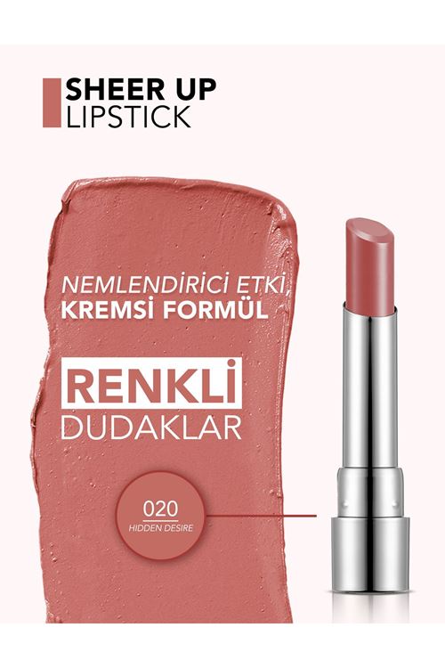 Flormar Sheer Up Yarı Transparan & Parlak Bitişli Nemlendirici Ruj 019 Mystic Rose