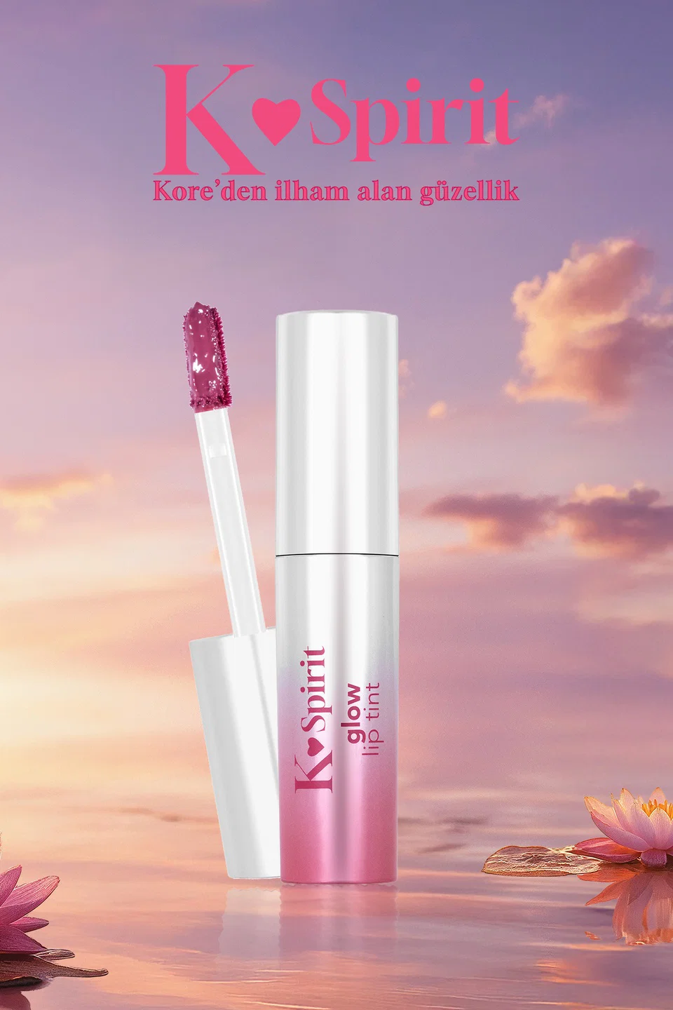 Flormar K-Spirit Glow Lip Tint Yoğun Nemlendirici & Işıltılı Uzun Süre Kalıcı Dudak Tint'i 001 Warm Hug
