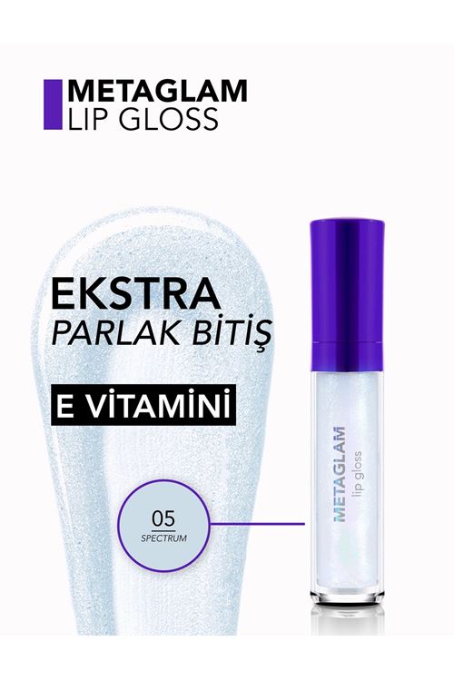 Flormar Metaglam Yoğun Işıltılı & Nemlendirici Etkili Yarı Transparan Dudak Parlatıcısı 005 Spectrum