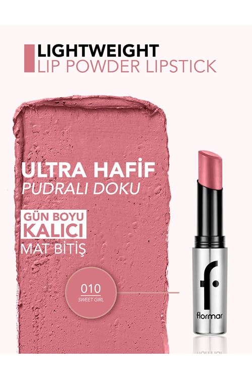 Flormar Lightweight Lip Powder Yüksek Pigmentli & Mat Bitişli Ultra Hafif Ruj 004 Super Woman