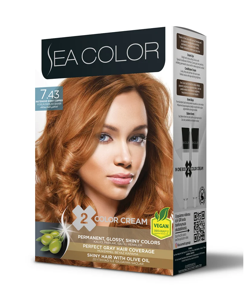 Sea Color Set Saç Boyası 7.43 YOĞUN PARLAK BAKIR