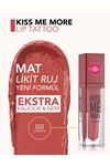 Flormar Kiss Me More Yüksek Pigmentli & Mat Bitişli Nemlendirici Likit Ruj 022 Rosewood