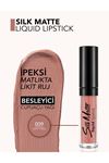 Flormar Silk Matte Yüksek Pigmentli & Mat Bitişli Nemlendirici Likit Ruj 003 Sunset